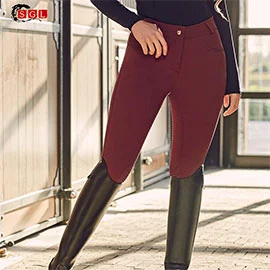 burgundy full grip breeches  bullet equestrian des2