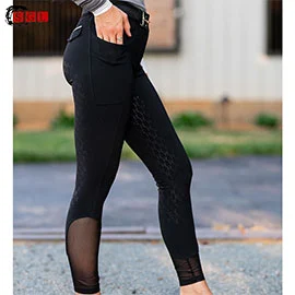 pro breech in black  women horse riding bre3