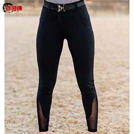 pro breech in black  women horse riding bre6