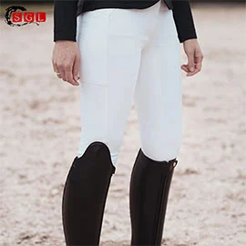 riding breeches jump elite white  equestrian stock3